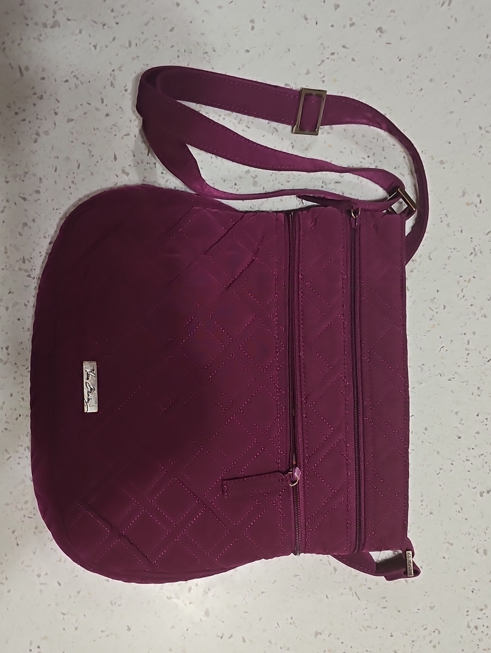 Vera Bradley Quilted Crossbody Shoulder Bag - Plum